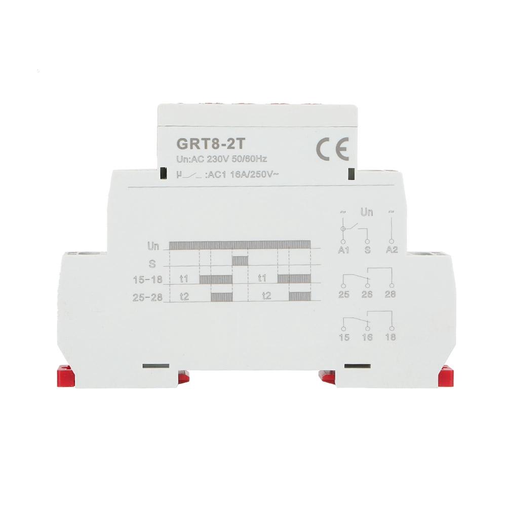 GRT82T Mini Din Rail Type Double Delay On Time Delay Relay(A230)