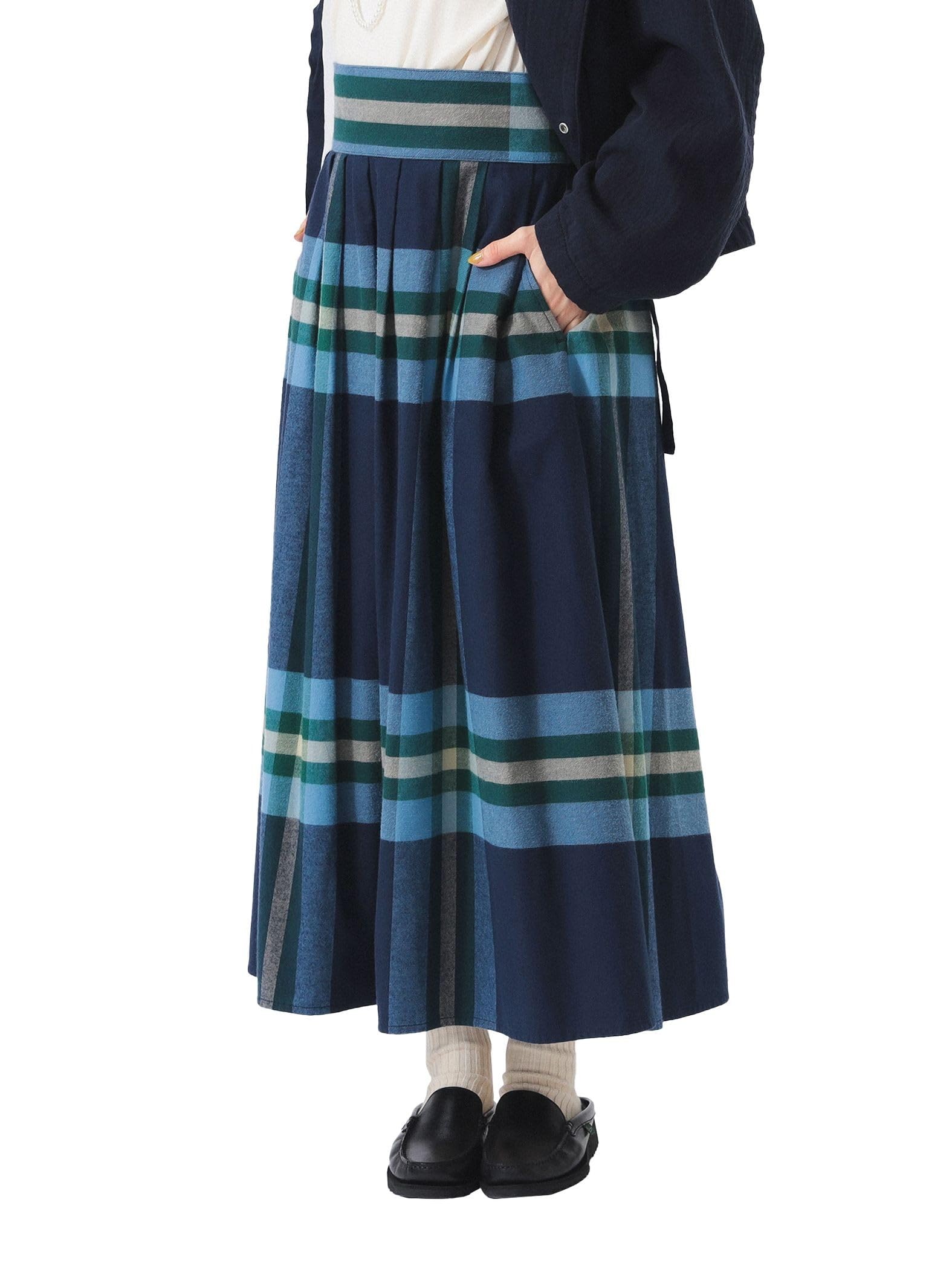 

Beams Boy Women s Big Tartan Skirt, Navy 2