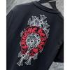 8015 CHROME HEARTS 2026 Sommar Ny Högkvalitativ Bomull Rund Hals Lös Stor Storlek Herr- och Dam-T-shirt Par-T-shirt
