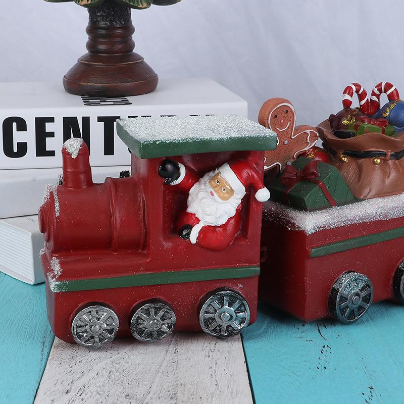 Zug Weihnachtsdekoration Schmuckkugel Weihnachtstag Geschenkidee Lebkuchenmann Oberseite Weihnachtsmannbär Basteln Langlebig Langlebig Nützlich