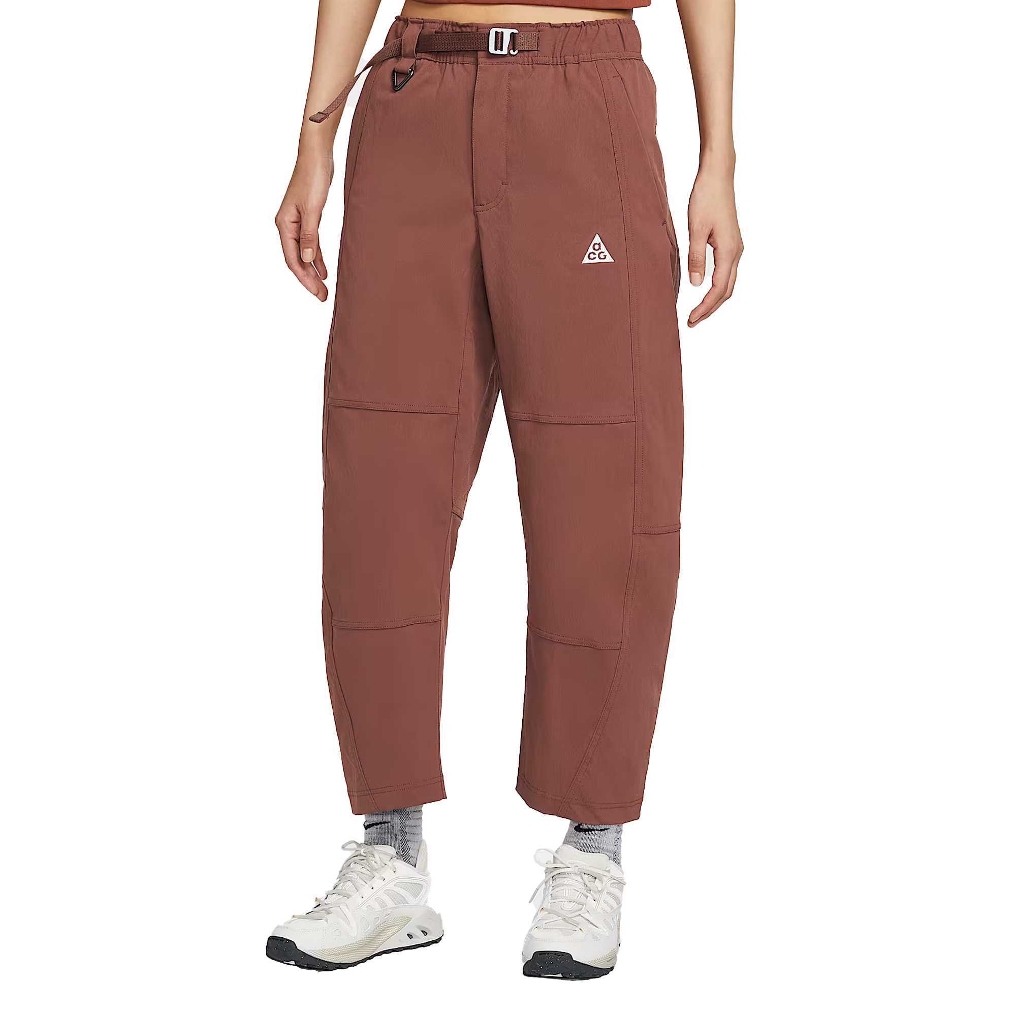 Женские укороченные брюки Nike ACG Series Repel, минималистичные, удобные, однотонные, красно-коричневые, барочно-коричневые, горно-белые, HJ0244-218 S