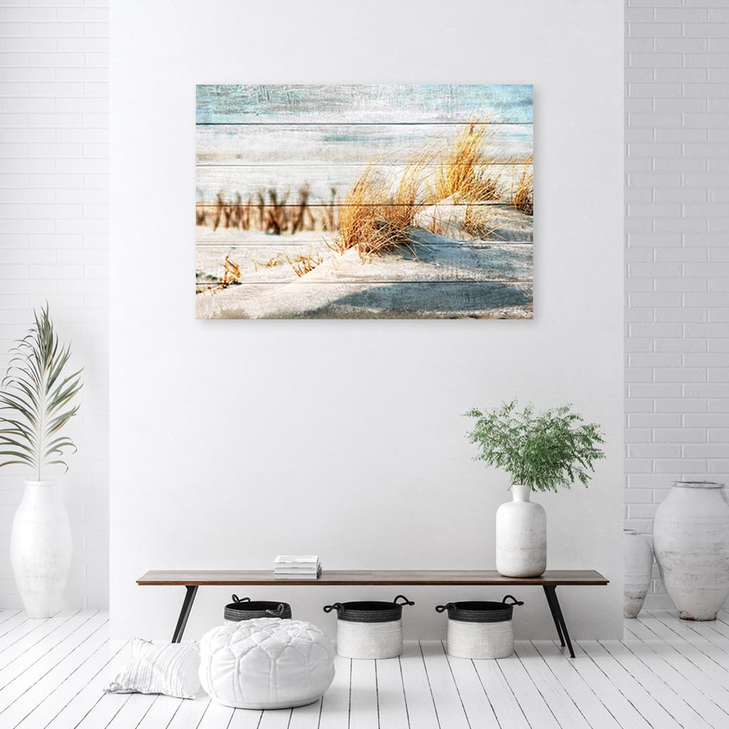 Canvas Print Beach Dunes On Wood