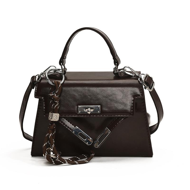 Handbag women's new fashion versatile shoulder bag niche design retro messenger bag
