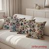 2D Floral Patterned Decorative Pillow Covers For Home Pattern Cushion Cover Suitable For Sofa Bedroom Car Pillow Cover