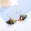 Hot Selling Colorful Crystals Stone Drop Earrings Hanging For Women  Stamp Silver Needle Ear  Best Friends Gift