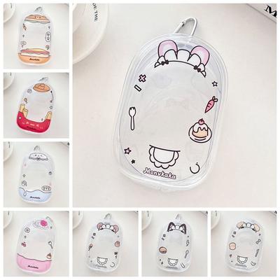 Cute PVC Data Cable Storage Bag Transparent Decorative Display Zipper Bag Dustproof Dolls Storage Pouch