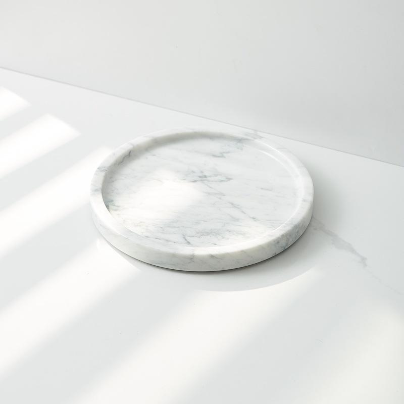 Round Travertine Tray Natural Stone Jewelry
