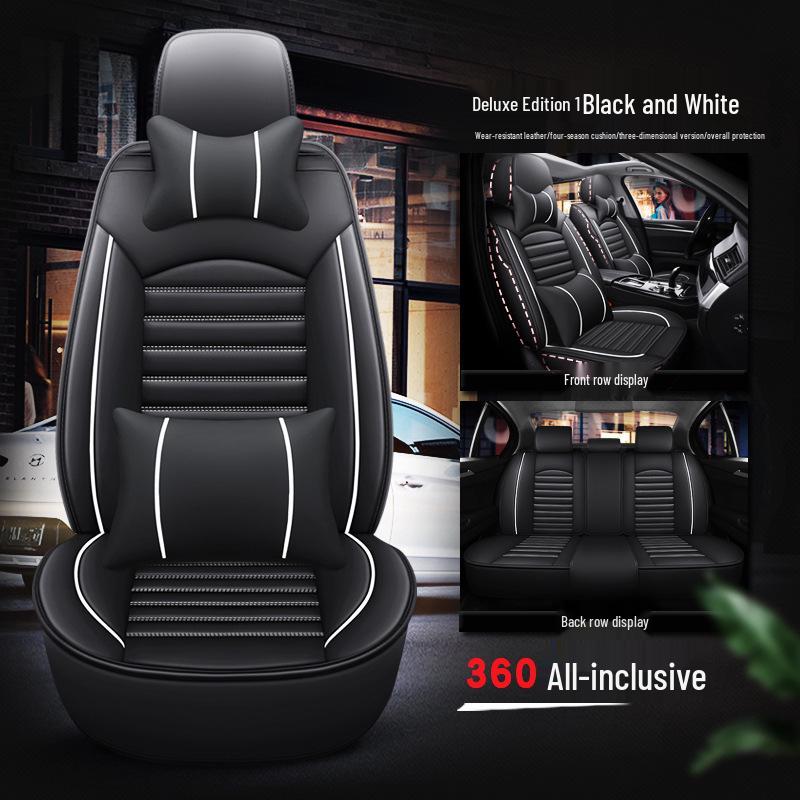 360° All-Season Wear-Resistant Leather Car Seat Cushion & Cover