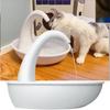Pioneerpet Schwan Haustier-Trinkbrunnen Ideal für Katzen und Hunde mit leisem Betrieb und einfachen Reinigungsfunktionen