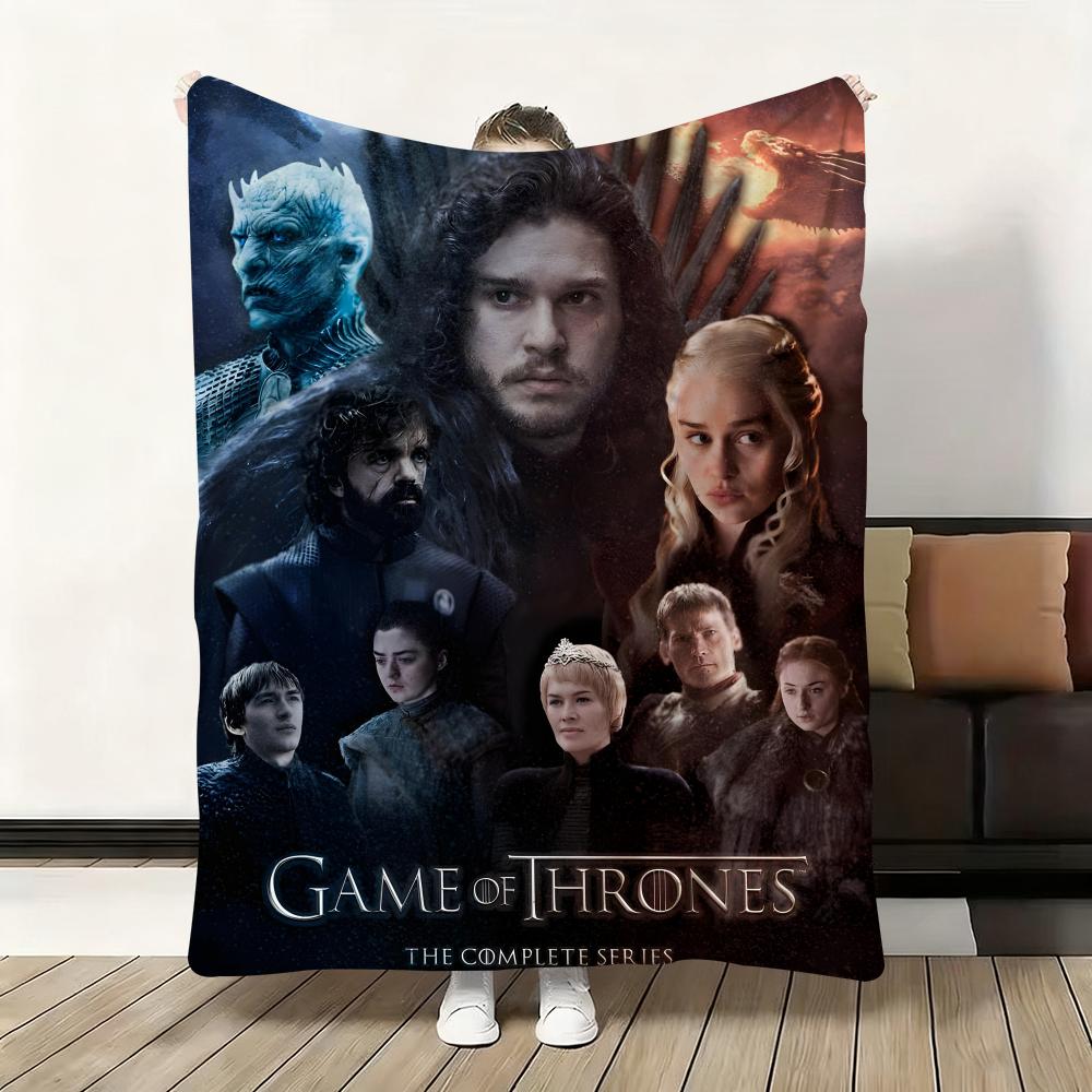G-Game-Of-Thrones Drache Klassische Kuscheldecke Flanell Flauschig Weich Decke Warm Hautfreundlich Überwurf für Sofa Bett Büro Nickerchen Winter