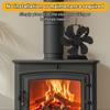 Ventilator de aragaz cu 6 lame, alimentat de căldură, ventilator pentru șemineu, arzător pe lemne, eco-ventilator, ventilator silențios pentru șemineu, distribuție caldă de căldură de iarnă pentru acasă