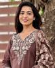 Women Designer Embroidered Kurta Pant Dupatta Set Indian Bollywood Party Wear Ethnic Salwar Suit
