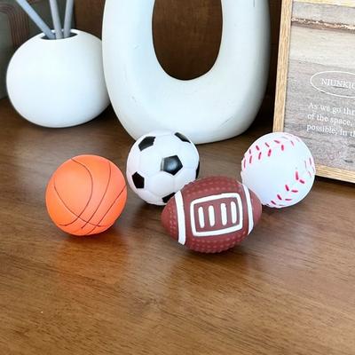 Dog Dog Toy, Tug Play for Small Dogs, Squeaky Ball Mini Ball, 4-piece Set, 1 Pack
