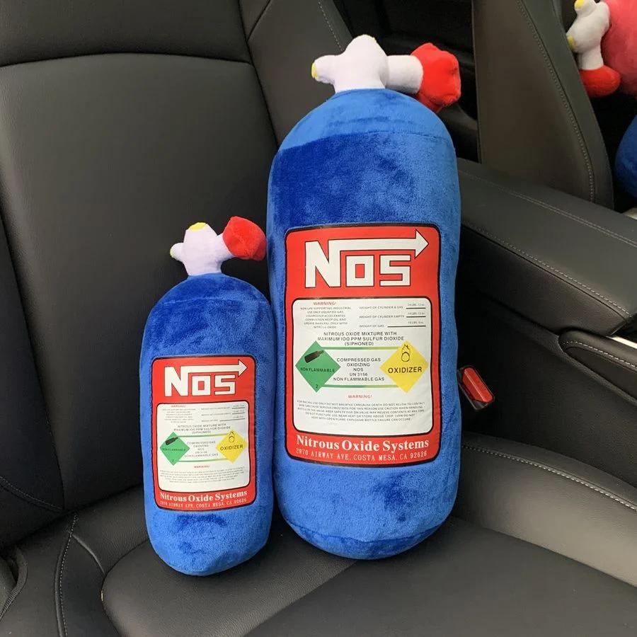 Sticlă Creativă cu Oxid Nitros NOS Jucării Noi de Pluș Pernă Umplută Moale Turbo JDM Pernă Cadouri Băieți Decor Mașină Decor Spătar