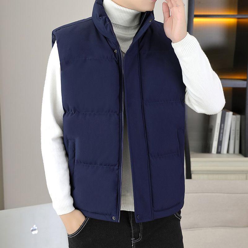 

Men s Thickened Cotton-Padded Sleeveless Jacket - Casual Loose Fit for Autumn & Winter 2XL