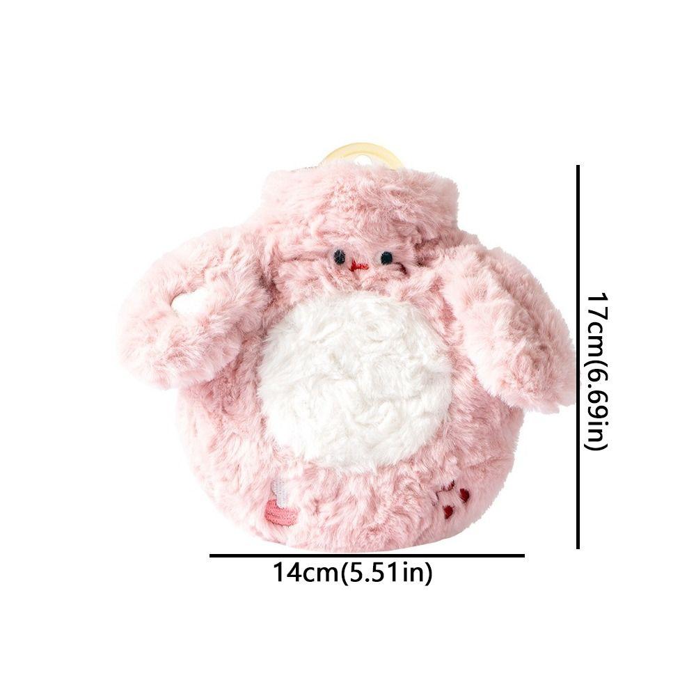 Plush Cover Warm Water Bag Portable Plush Hot Water Bag Detachable Insulation Bottle Women Period