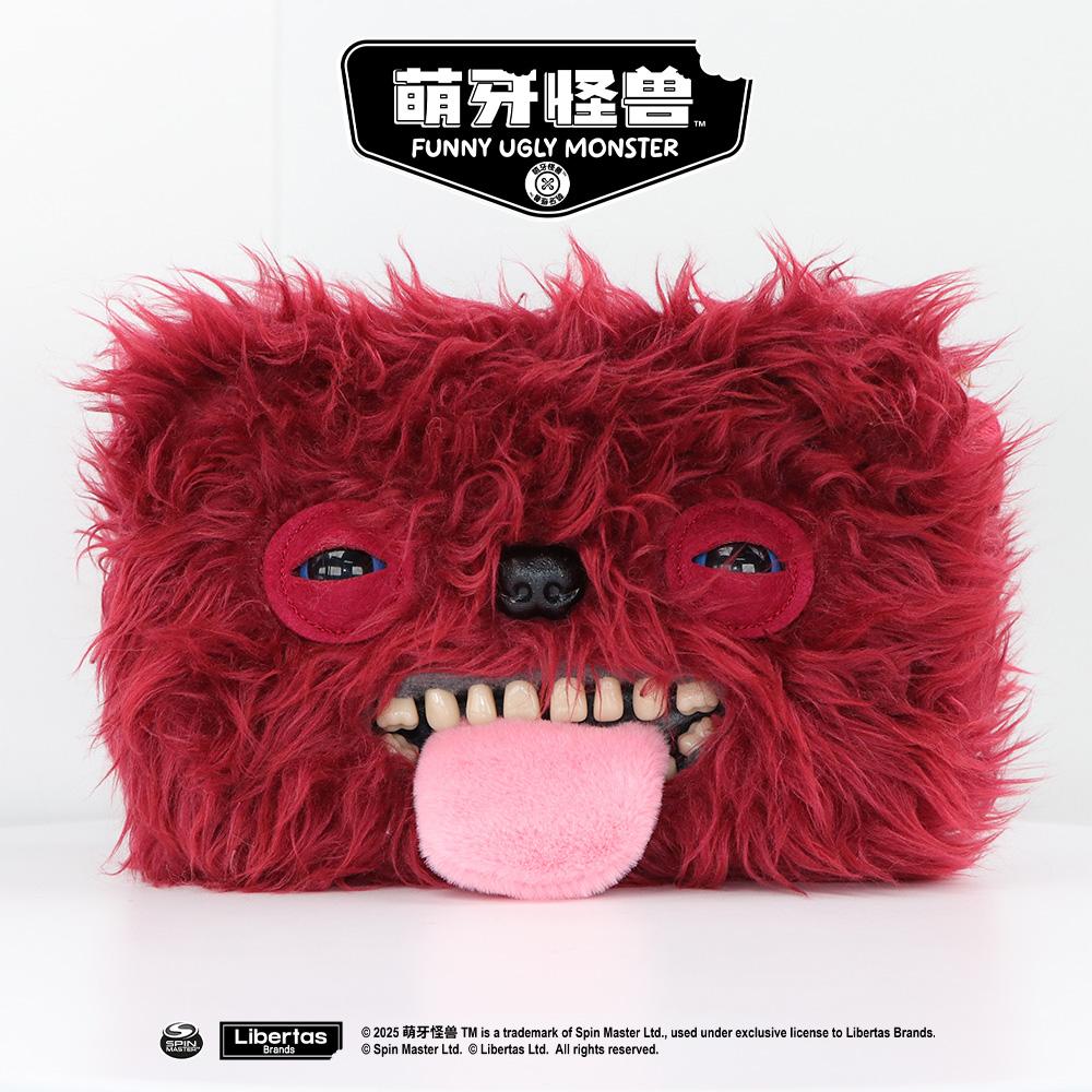 Borsa a tracolla con denti da mostro in peluche tie-dye Brutta Carina Morbida Soffice Divertente Borsa a spalla Accessorio casual Regalo