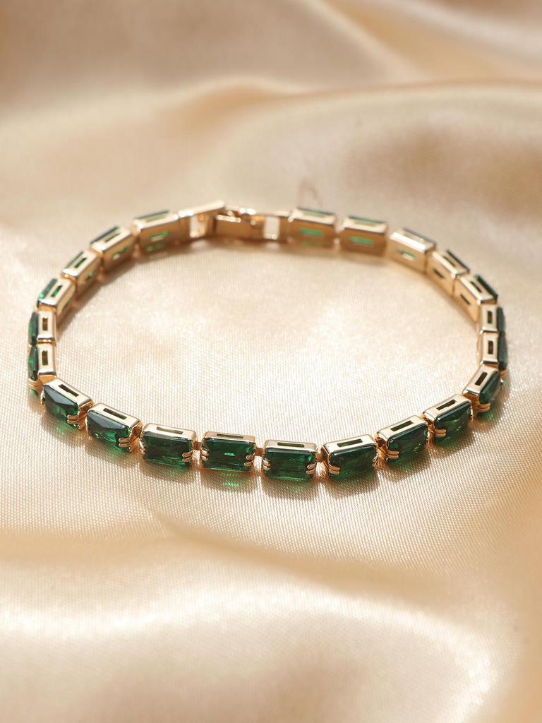 European & American Light Luxury Zircon Tennis Bracelet - Crystal Qixi Gift