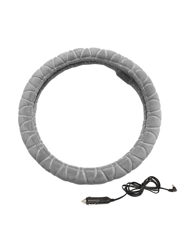 Breathable Car Steering Wheel Heated Cover Universal 12V Heating Soft Plush Smooth Touching Heating Cover for Auto Supplies