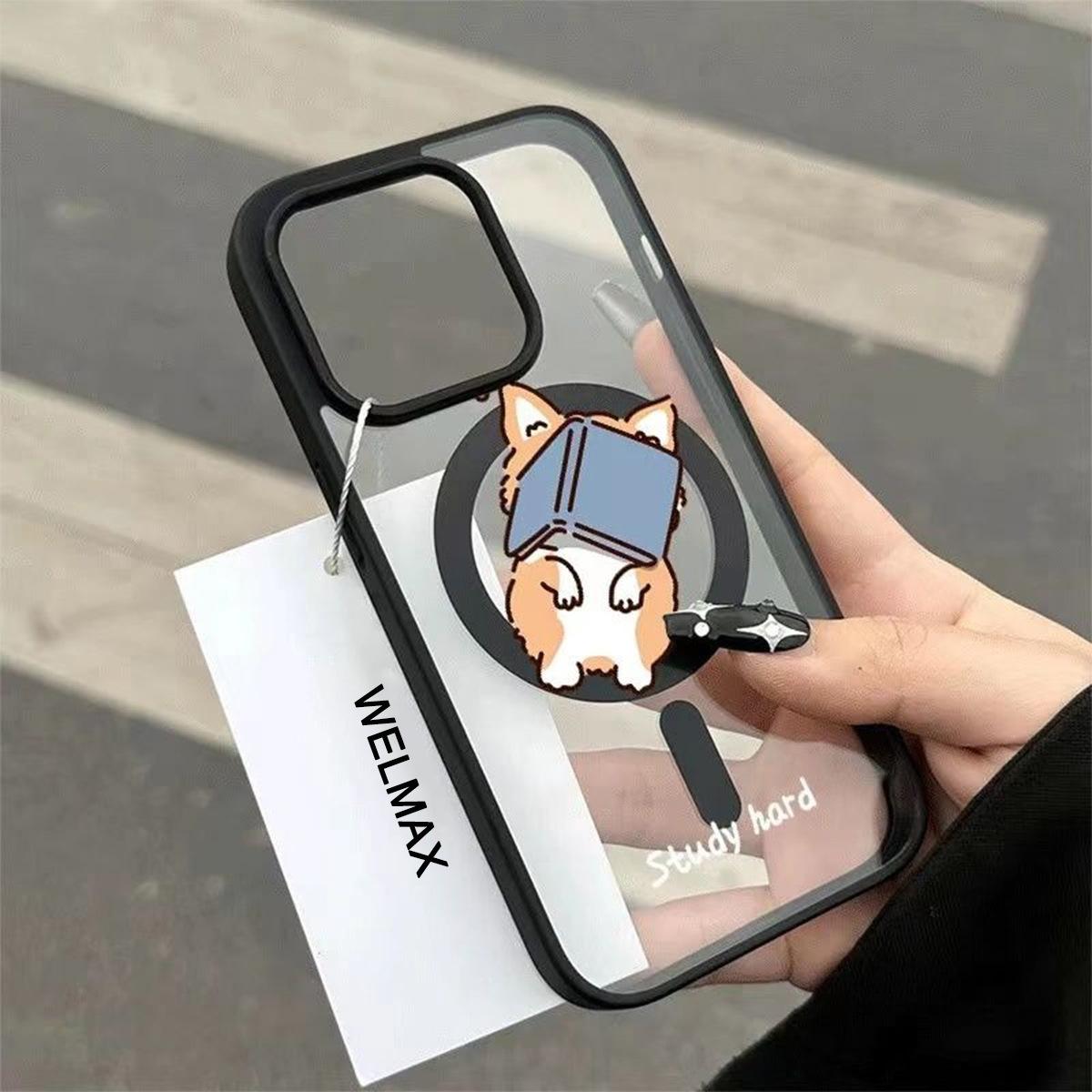 

Phone Case Magnetic Bracket for IPhone Protective Case Cartoon for IPhone Protective Case Pattern Frosted Solid Color Version For iPhone 17PROMAX