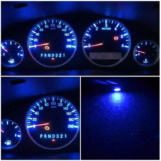 20Pcs Blue Car T4.2 T4 Led Wide Angle Light For trument Dash Panel Gauge 10mm