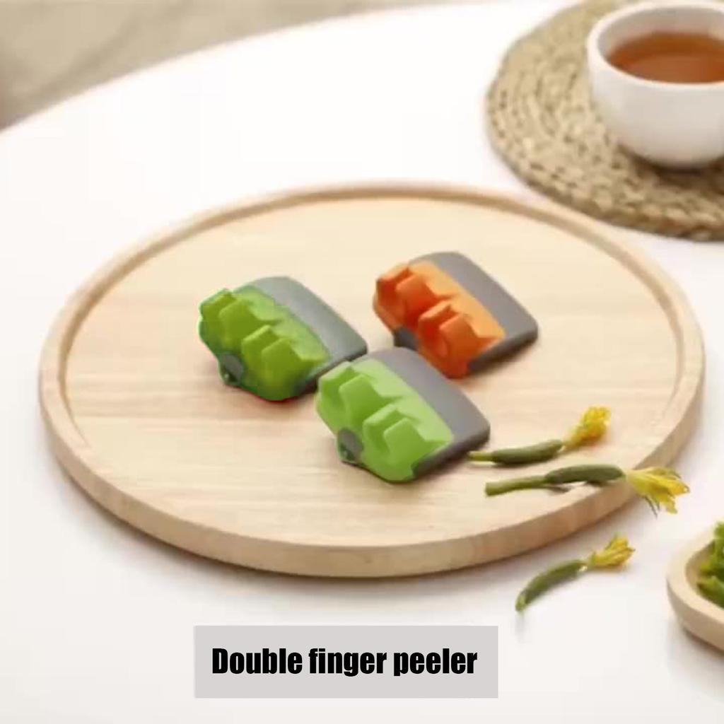 İki Parmak Planya El Kavun Planya Mutfak Yaratıcı Paslanmaz Çelik Soyucu