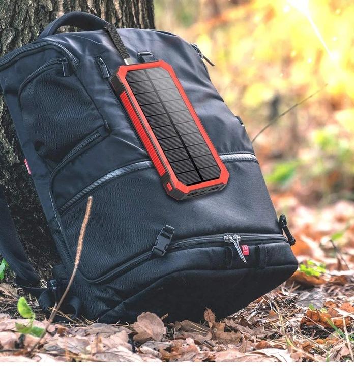 Powerbank Solarny Pancerny 20000Mah 2Xusb Latarka