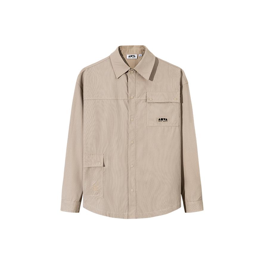 Anta Comfortable Loose Simple Versatile Polo Long Sleeve Shirt Unisex shirts 172538109-4