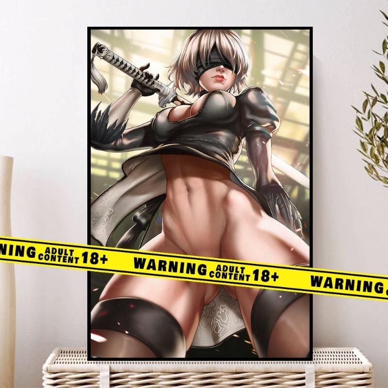 Video Game Canvas Poster Decorative Painting Sexy 2B Wall Art HD Print Uncensored Adult Large Size Home Wall Painting
