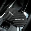 GLC GLB 2Pcs Car Anti-noise Coaster Mat Carbon Leather Water Cup Pad For Mercedes Benz AMG E S C A B Class GLE GLS CLS GLC CLA