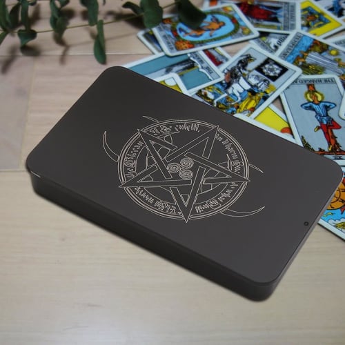 Tarot Card Case | Iron Tarot Deck Storage Holder | Lightweight, Portable Organizer for Teens, Adults, and Athletes