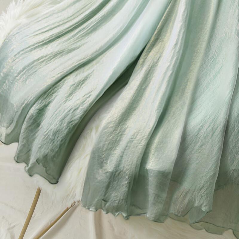 Women's Chiffon High-Waisted Wide-Leg Cropped Pants