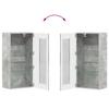 FLORIN 3 Piece TV Cabinet Set with Shelf Concrete Grey Particleboard