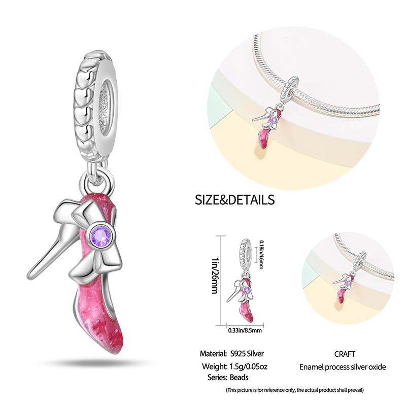 New Copper Bow Star Love Pink Series Charm Beads Suitable For 3Mm Original Bracelet Diy Fashion Jewelry Gift