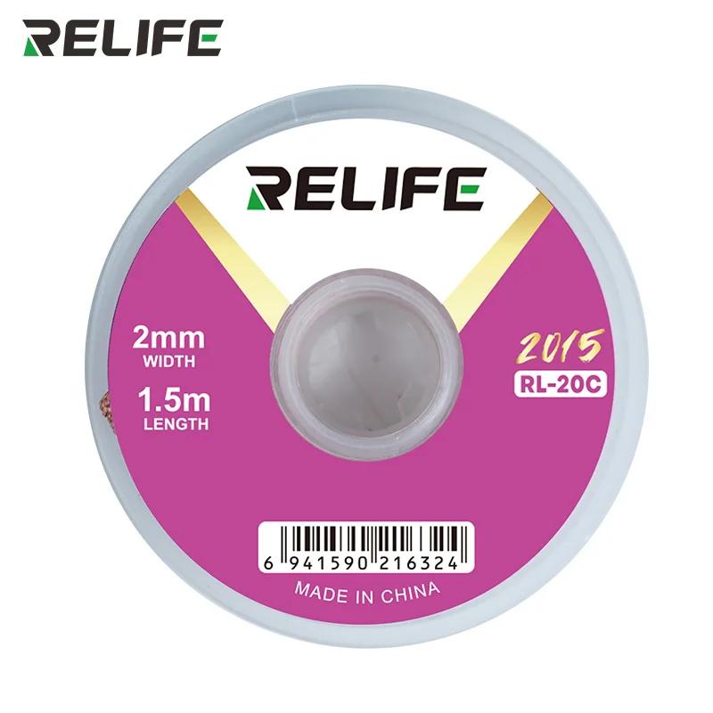 

RELIFE RL-20C 1.5/2/2.5/3/3.5mm Solder Wick for Mobile Phone Low-residue Copper Desoldering Braid Low Residue Tin Repair Tool