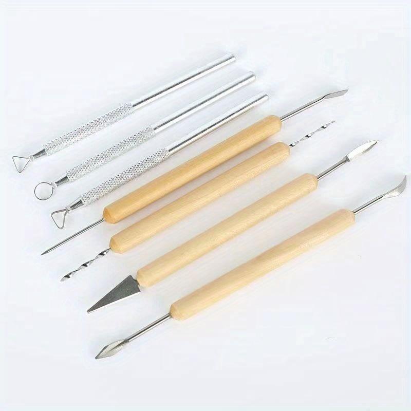 14 Ceramic Tools Set Clay Stone Plastic Soft Pottery Clay Sculpture Knife Aluminum Rod Double End Shaped Set