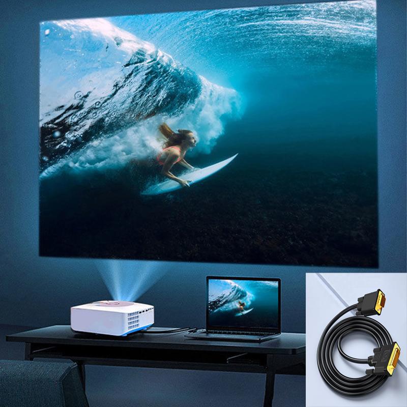 DVI to VGA Convert Cable 24+1 DVI to VGA Plug Adapter Extend Wire Desktop Computer Laptop PC Connect Projector HD Monitor Line