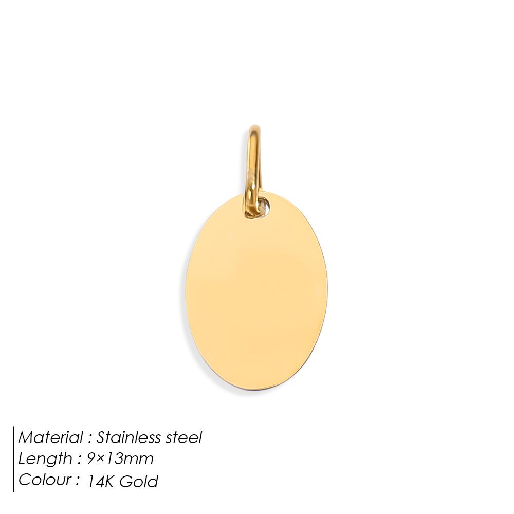 EMANCO Blank Oval Stainless Steel Mirror Polished Charms Can Make DIY Necklace Pendant Bracelet Wholesale Factory Outlet