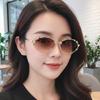Trendy Elegant Sunglasses Crystal Embellished Metal Frame Polarized Lens Lightweight Design For Birthday Girl