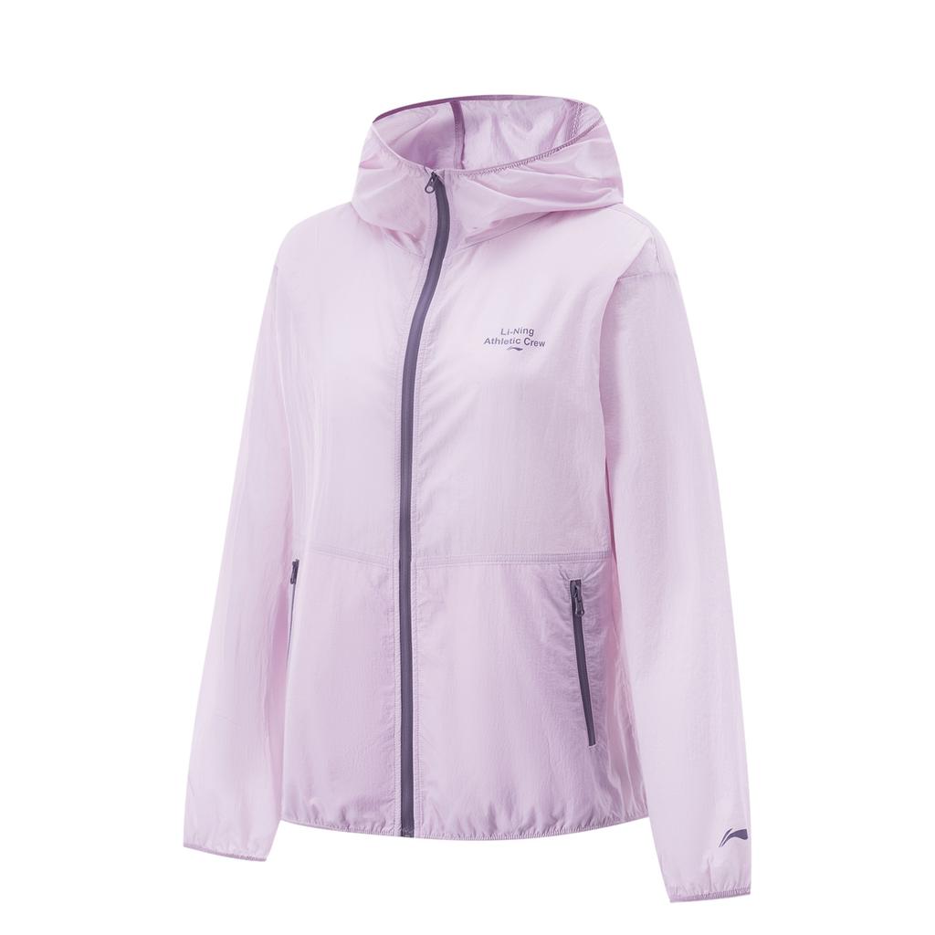 Li Ning Comprehensive Training Series Ice Silk Cool Comfort Sports Windproof Sun Protection Jacket Women Jacket Twilight-Purple AFDV428-5