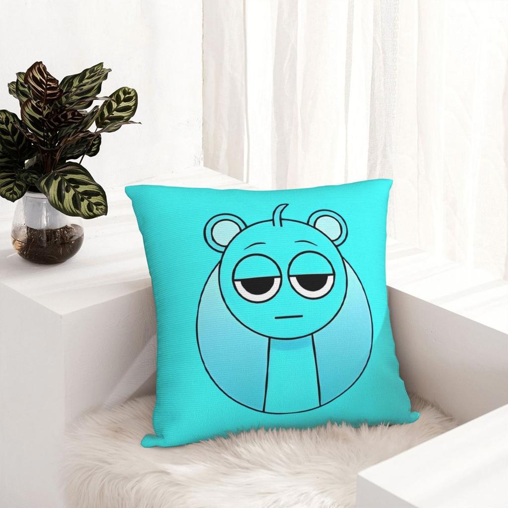 Sprunki Incredibox Sky Pillow Case Cartoon Anime Game Cushion Covers Vintage Decorative Pillowcase for Home 45*45cm