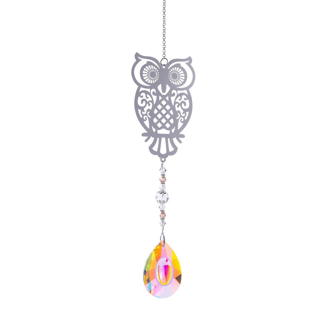 Crystal Suncatcher Sun Moon Stars Prism Beads Rainbow Balls Tear Drops Sun Catcher for Garden Decoration Hanging Windows Pendant