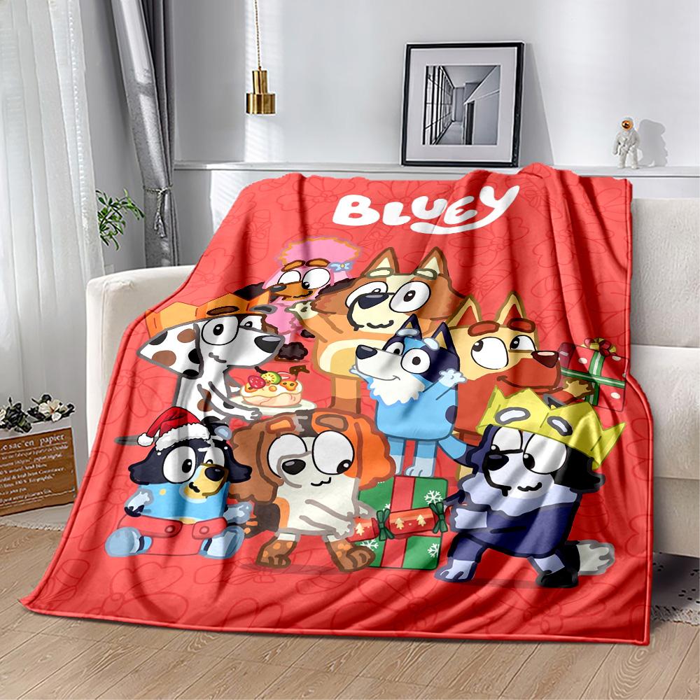 Bluey's Festive Friends Blanket Warmthful Decor Suitable for Sofa Chair Office Chair for All Occasions Modern Gift for Travel Home Birthdays
