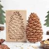 Wooden Cookie Molds 2 Pieces Reusable Cutter 3D Squirrel And Pine Cone Cookie Stamp Mold for Beginner Easter Halloween Christmas