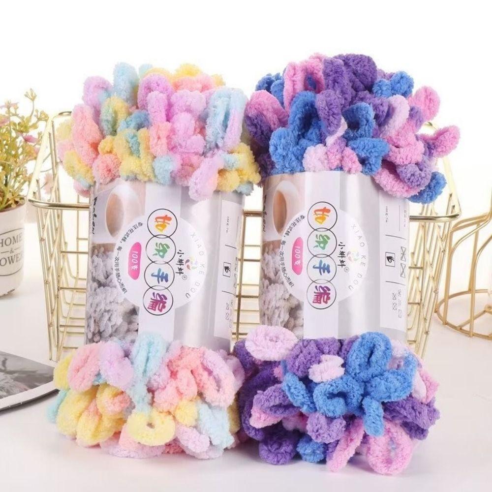 Hand Woven Finger Circle Yarn 100g/Roll Chunky Yarn Hand Knitting Yarn Crochet Projects