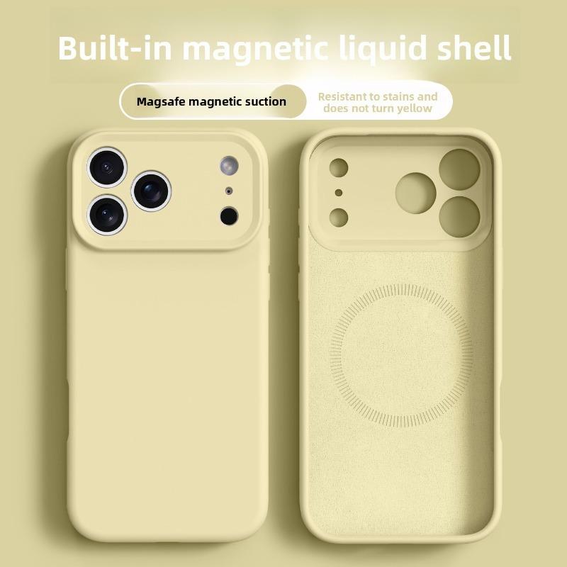 al Liquid Silicone Magnetic Phone Case For For Iphone 17 16 1 14 13 12 Pro Max Plus 17 Air For Soft Protection Cover