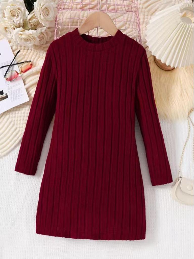 2025 Fall/Winter Slimming European & American Girls' Warm Dress