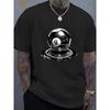 Men Billiards 8 Pattern Summer T-shirt Loose Everyday Top Simple Comfortable Cotton