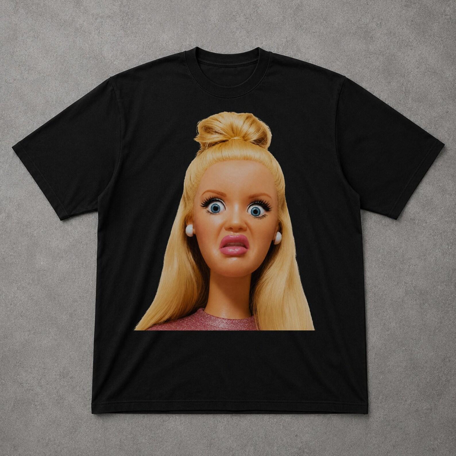 Disgusted Doll Funny Shirt For Her, Sarcastic Meme Graphic Tee, Viral Reaction Image Shirt S