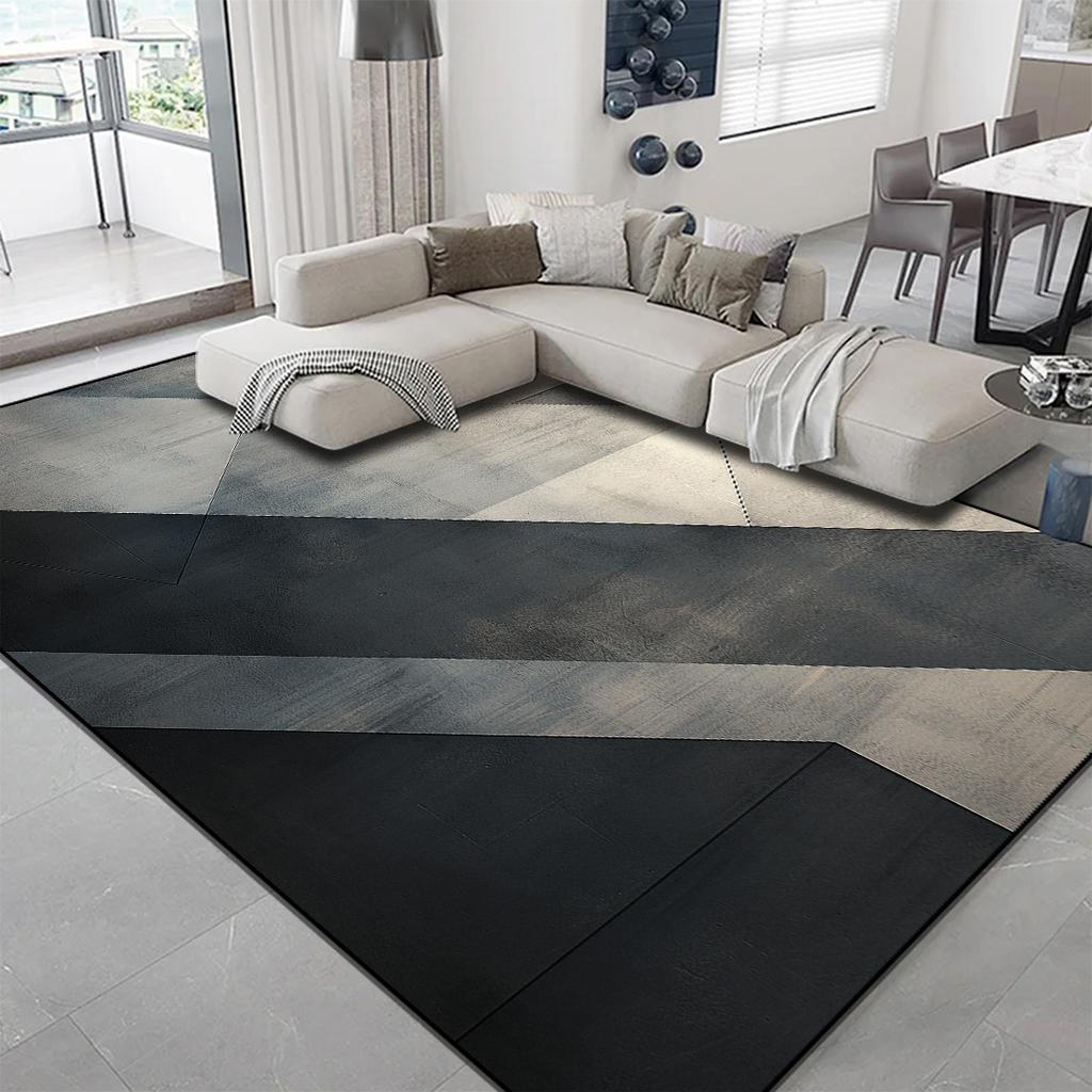 Nordic Light Luxury Living Room Rugs Sofa Coffee Tables Carpets Modern Geometric Bedroom Balcony Home Cloakroom Floor Mats